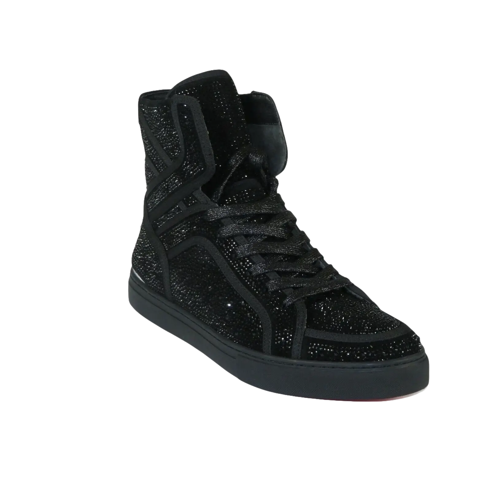 Mens High Top Shoes By FIESSO AURELIO GARCIA ,Fancy Rhine stones 2402 Black - J.Valintin Men's Wear Legend - 94999