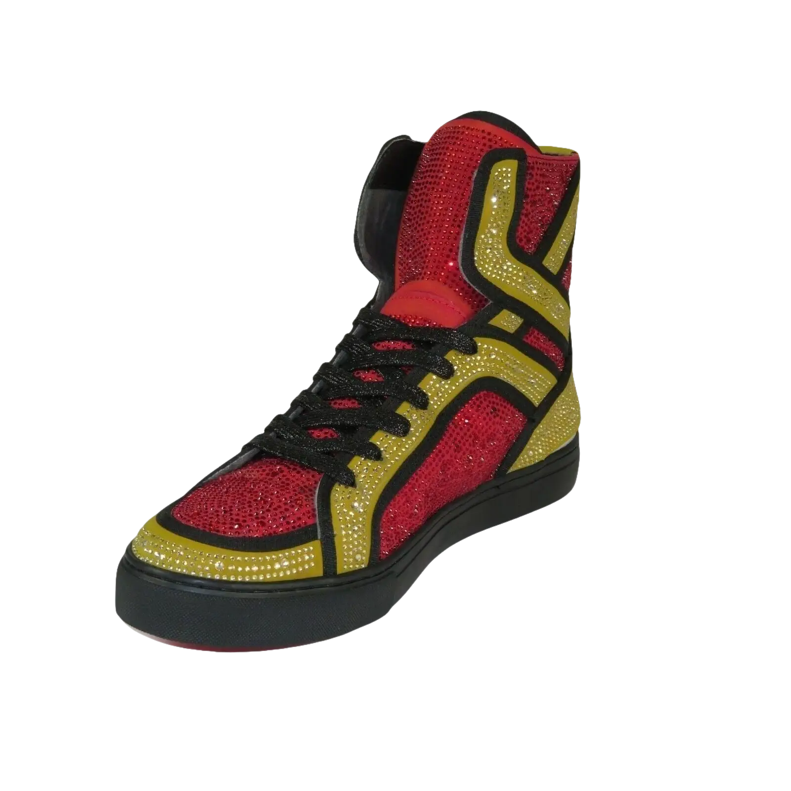 Mens High Top Shoes By FIESSO AURELIO GARCIA ,Fancy Rhine stones 2402 Red Gold - J.Valintin Men's Wear Legend - 94987