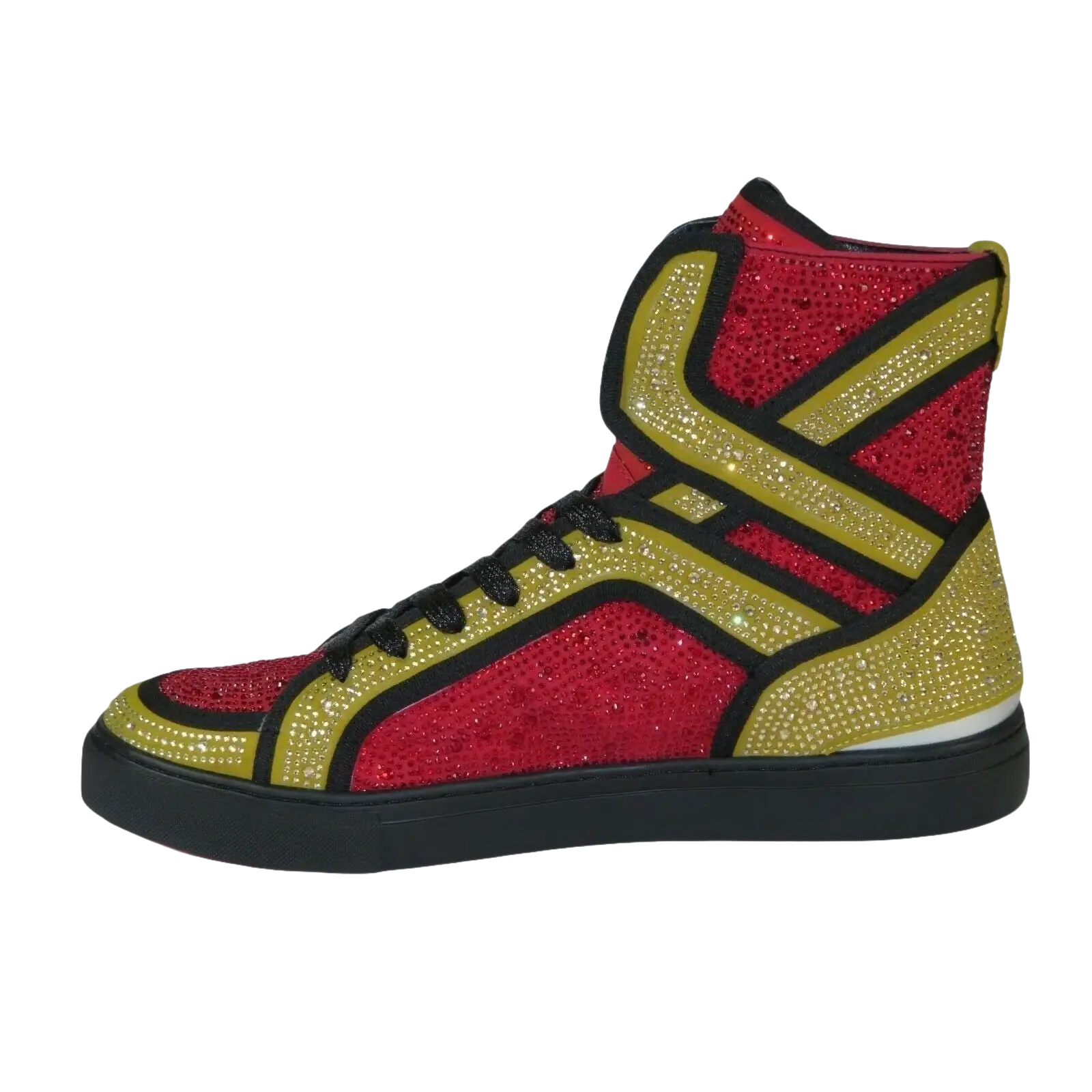 Mens High Top Shoes By FIESSO AURELIO GARCIA ,Fancy Rhine stones 2402 Red Gold - J.Valintin Men's Wear Legend - 94987