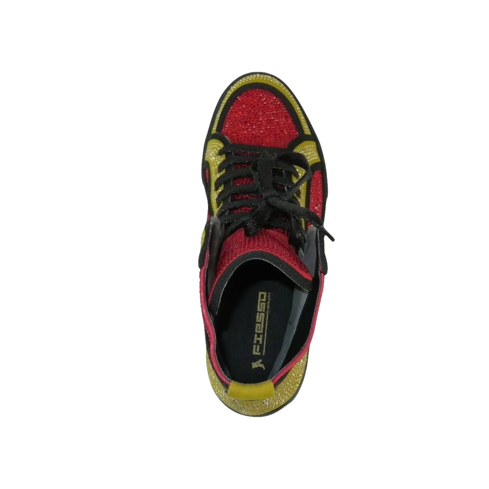 Mens High Top Shoes By FIESSO AURELIO GARCIA ,Fancy Rhine stones 2402 Red Gold - J.Valintin Men's Wear Legend - 94987