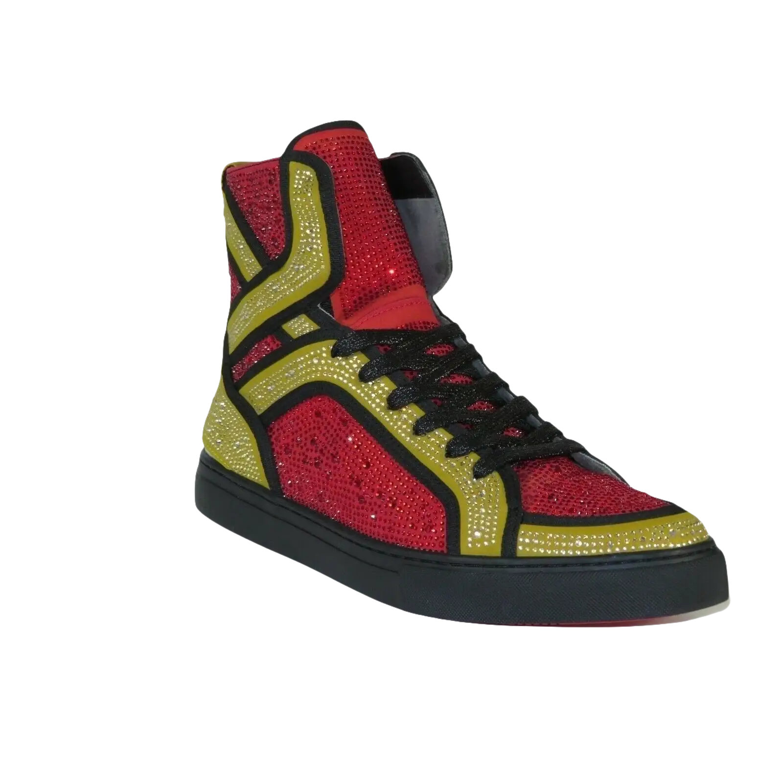 Mens High Top Shoes By FIESSO AURELIO GARCIA ,Fancy Rhine stones 2402 Red Gold - J.Valintin Men's Wear Legend - 94987
