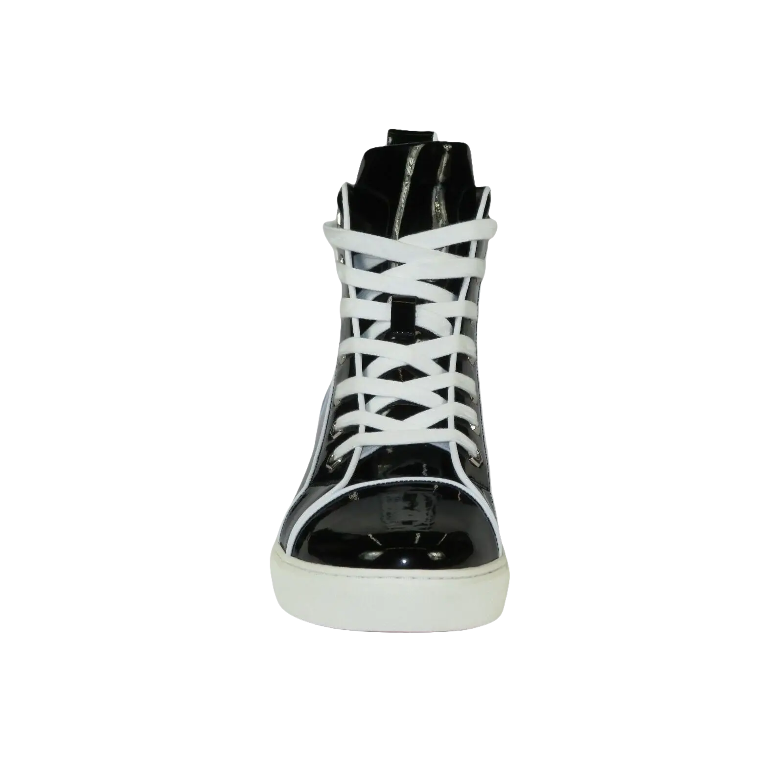 Mens High Top Shoes By FIESSO AURELIO GARCIA, Shiny Patent Leather 2416 Black - J.Valintin Men's Wear Legend - 95078