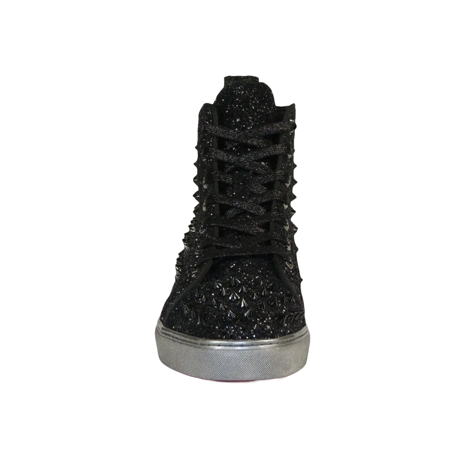 Mens High Top Shoes By FIESSO AURELIO GARCIA ,Spikes Rhine stones 2409 Black - J.Valintin Men's Wear Legend - 95023