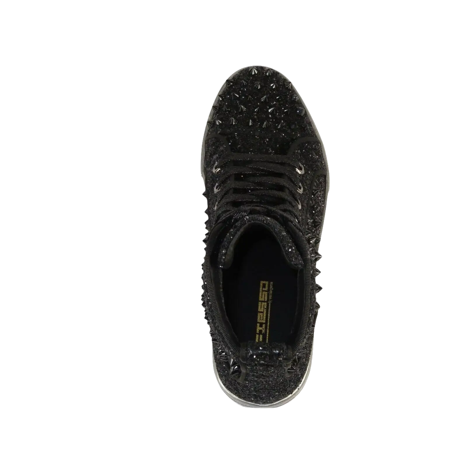 Mens High Top Shoes By FIESSO AURELIO GARCIA ,Spikes Rhine stones 2409 Black - J.Valintin Men's Wear Legend - 95023