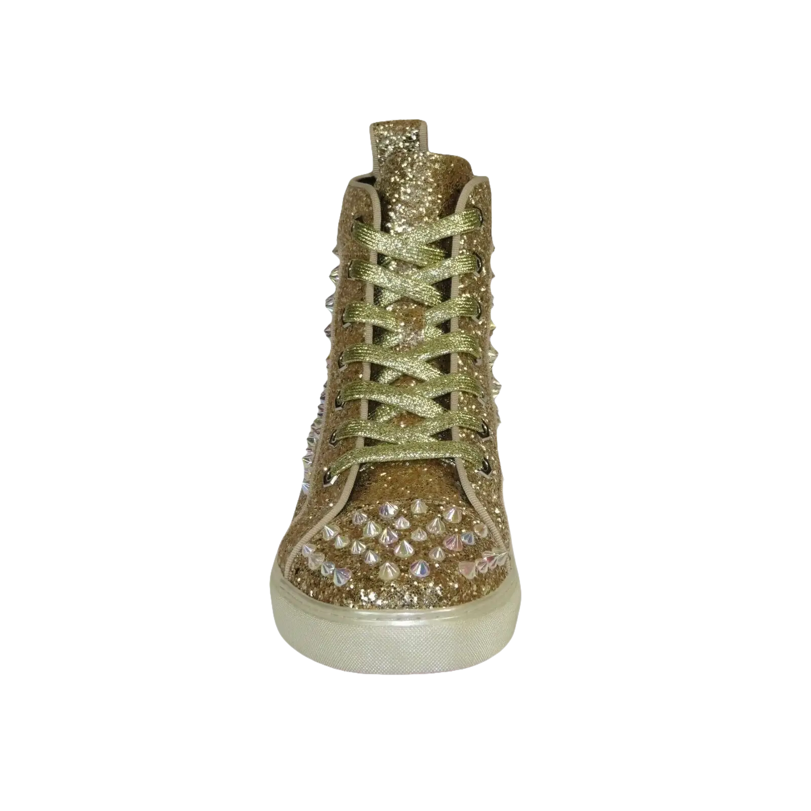 Mens High Top Shoes By FIESSO AURELIO GARCIA ,Spikes Rhine stones 2409 Gold - J.Valintin Men's Wear Legend - 95029