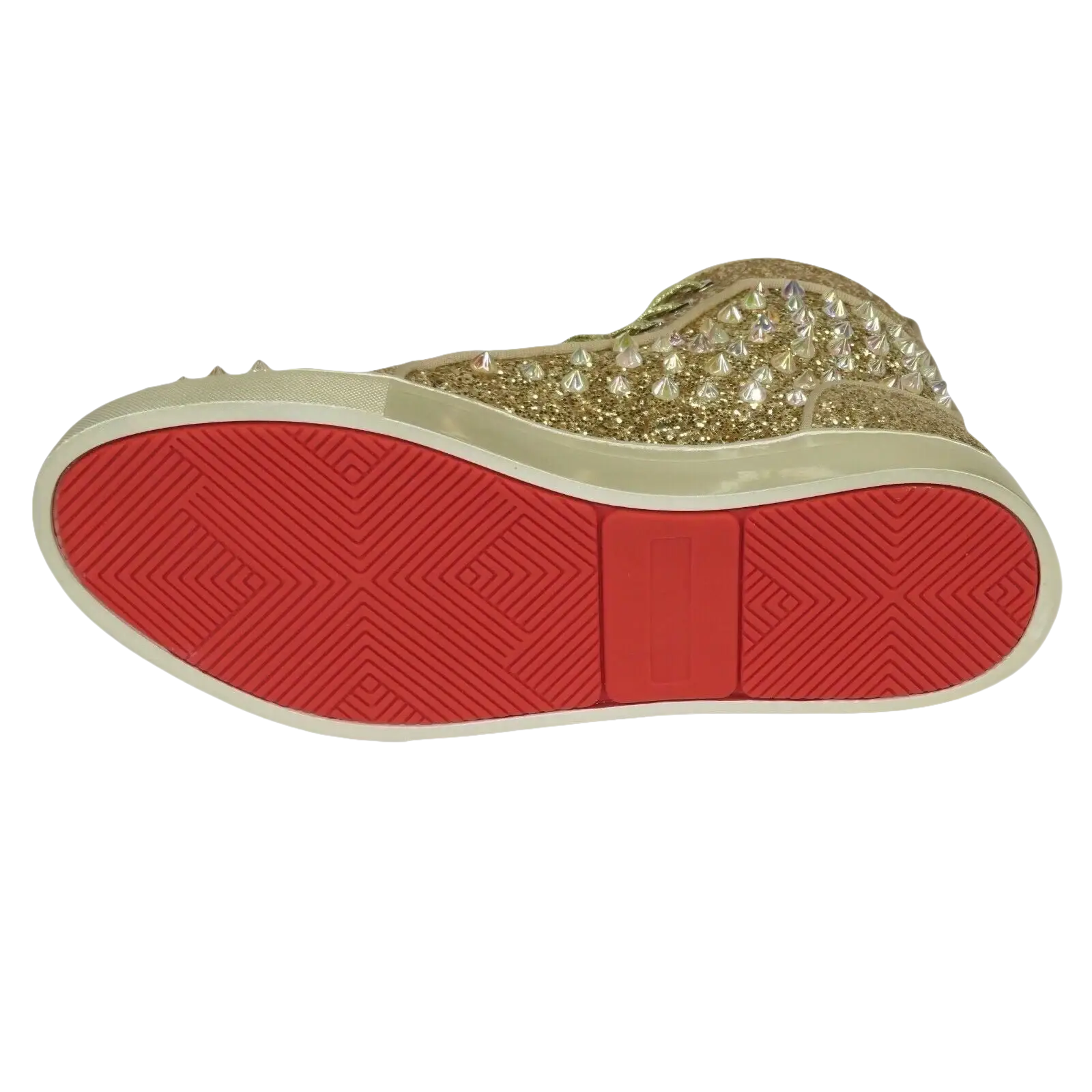 Mens High Top Shoes By FIESSO AURELIO GARCIA ,Spikes Rhine stones 2409 Gold - J.Valintin Men's Wear Legend - 95029