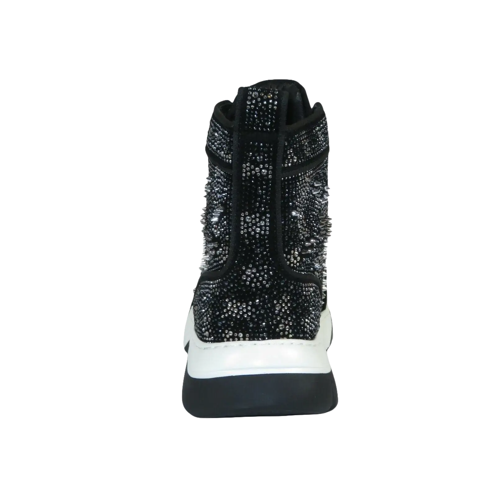 Mens High Top Shoes By FIESSO AURELIO GARCIA,Spikes Rhine stones 2412 Black - J.Valintin Men's Wear Legend - 95047