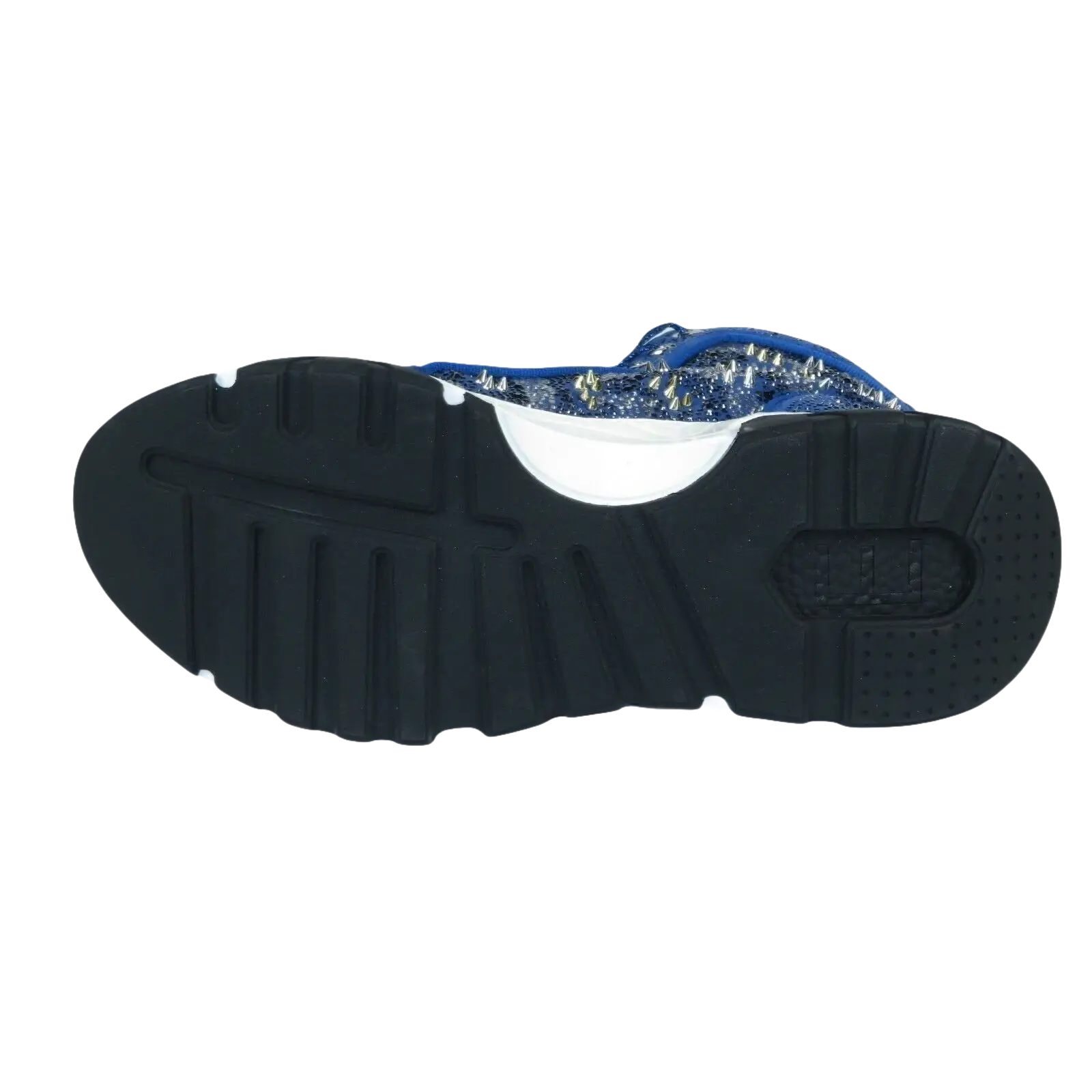 Mens High Top Shoes By FIESSO AURELIO GARCIA,Spikes Rhine stones 2412 Navy Blue - J.Valintin Men's Wear Legend - 95041