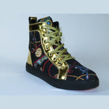 Mens High Top Shoes FIESSO by AURELIO GARCIA Chain Medusa Celebrity 2421 Black - J.Valintin Men's Wear Legend - 95103