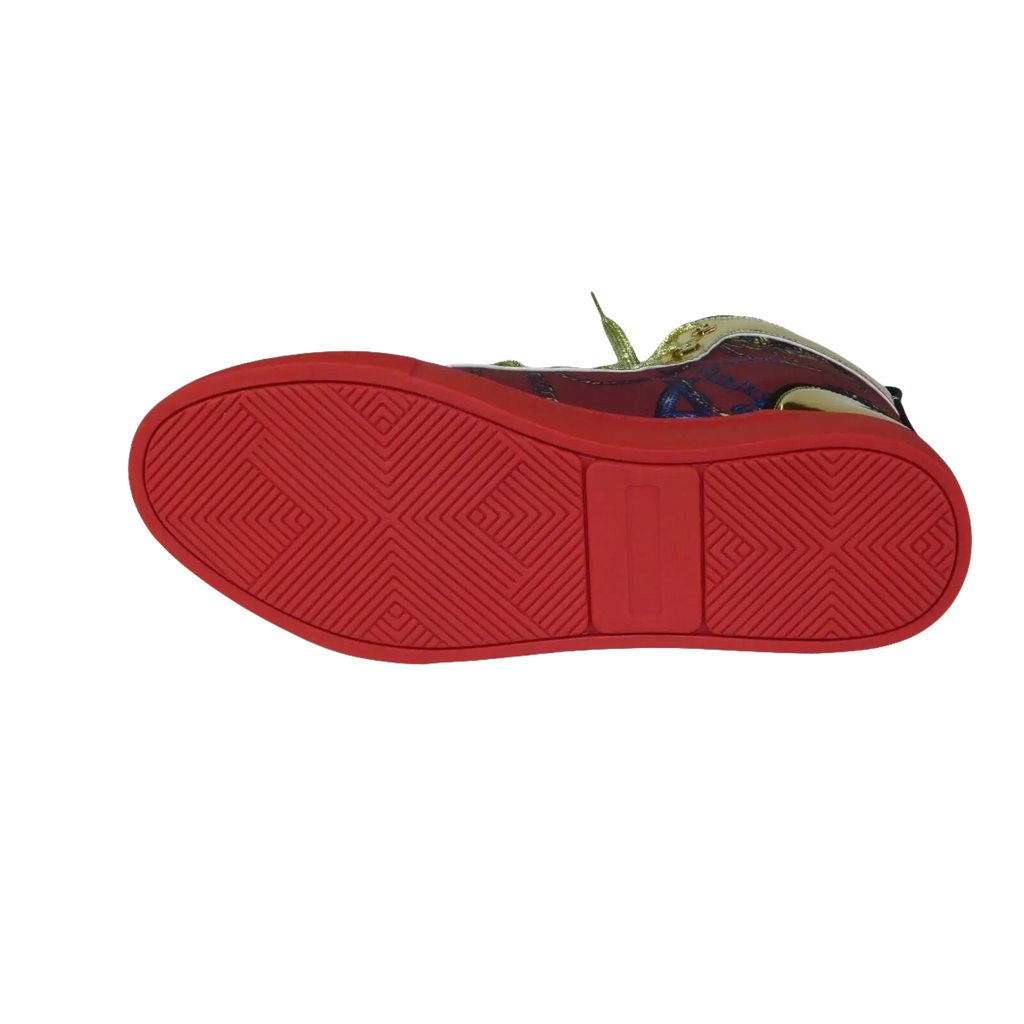 Mens High Top Shoes FIESSO by AURELIO GARCIA Chain Medusa Celebrity 2421 Red - J.Valintin Men's Wear Legend - 95085