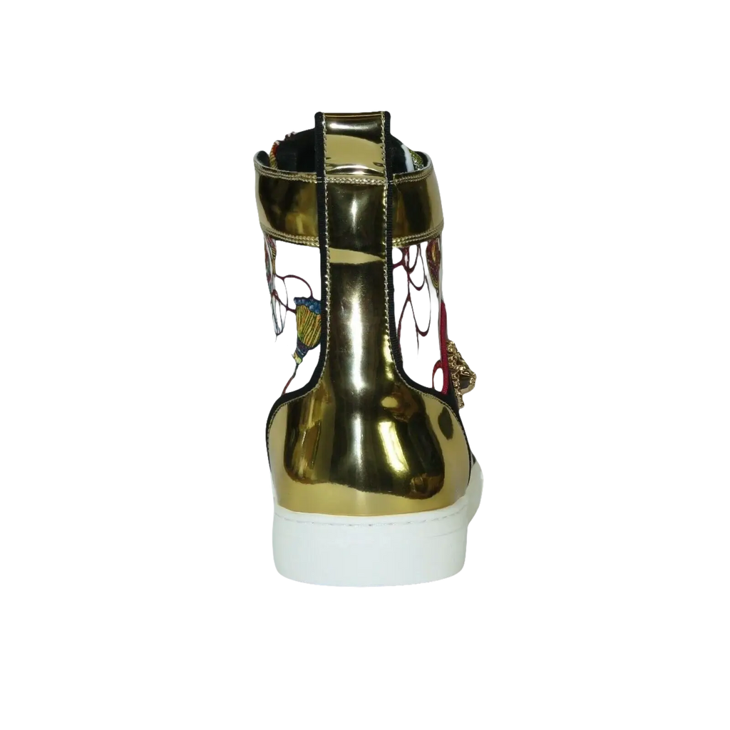 Mens High Top Shoes FIESSO by AURELIO GARCIA Chain Medusa Celebrity 2421 White - J.Valintin Men's Wear Legend - 95109