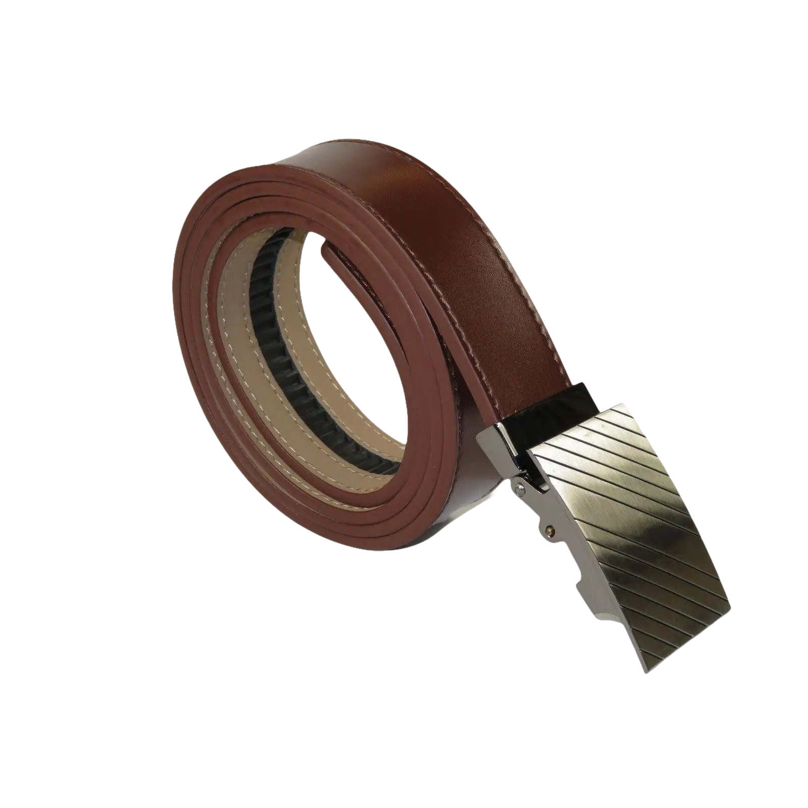 Men's Leather Belt lock - in Buckle adjustable size by Brand Q 6000 Cognac - J.Valintin Men's Wear Legend - 6000