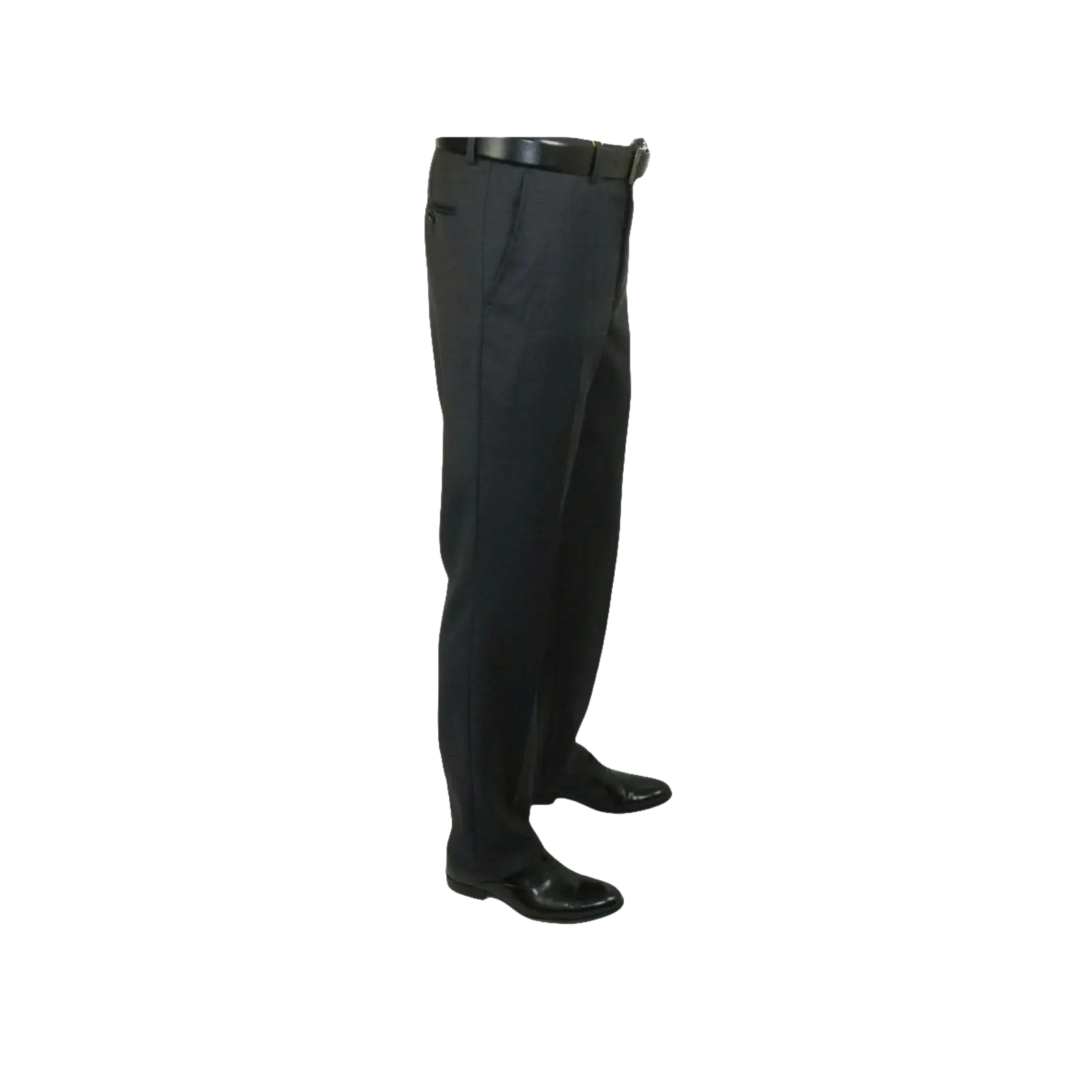 Mens MANTONI Flat Front Pants 100% Wool Super 140's Classic Fit 46306 - 3 Charcoal - J.Valintin Men's Wear Legend - 8336