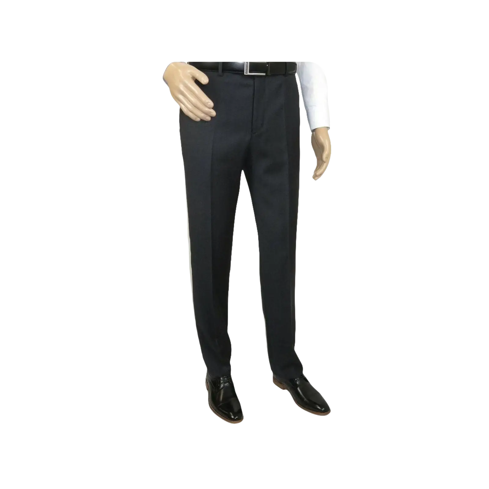 Mens MANTONI Flat Front Pants 100% Wool Super 140's Classic Fit 46306 - 3 Charcoal - J.Valintin Men's Wear Legend - 8336