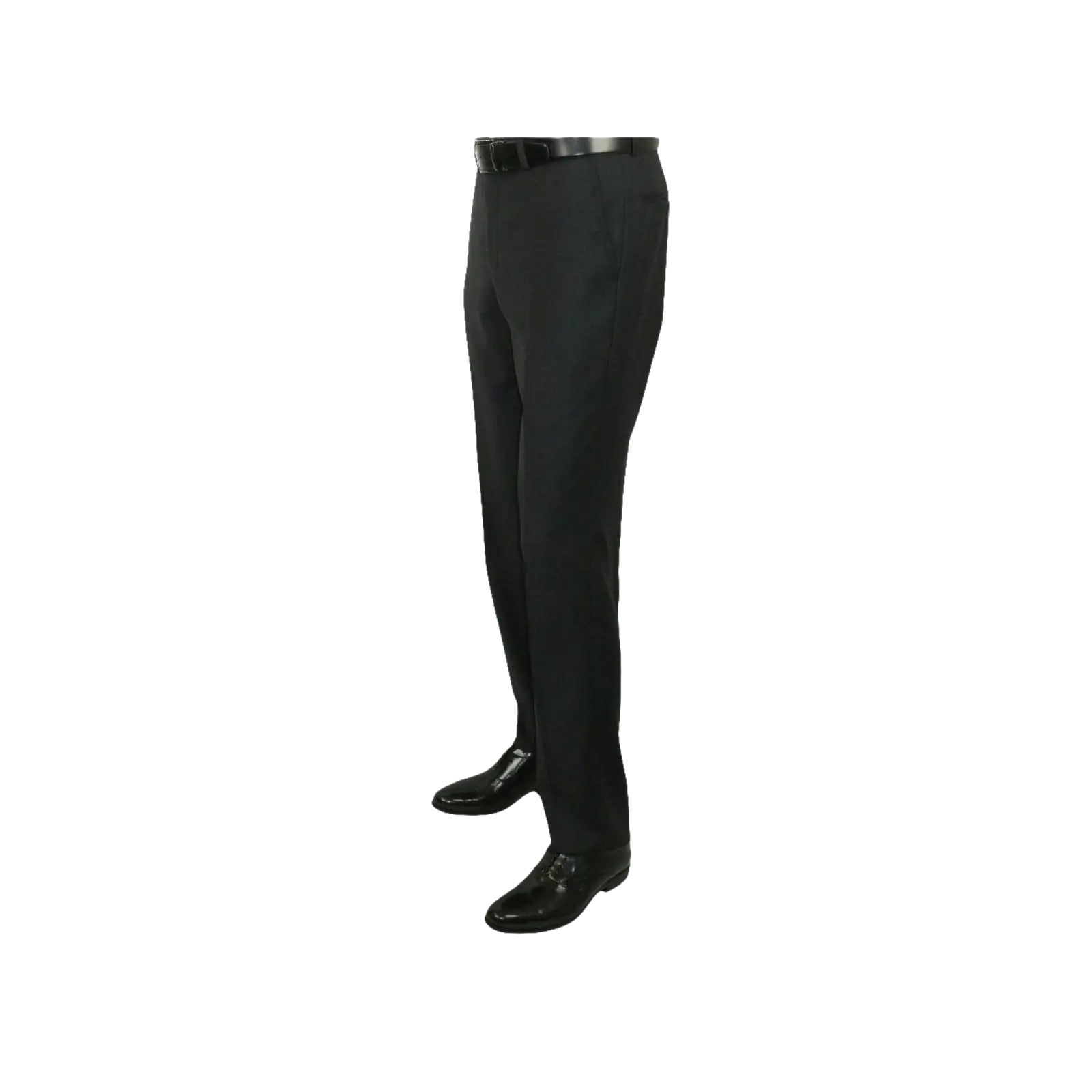 Mens MANTONI Flat Front Pants 100% Wool Super 140's Classic Fit 46306 - 3 Charcoal - J.Valintin Men's Wear Legend - 8336
