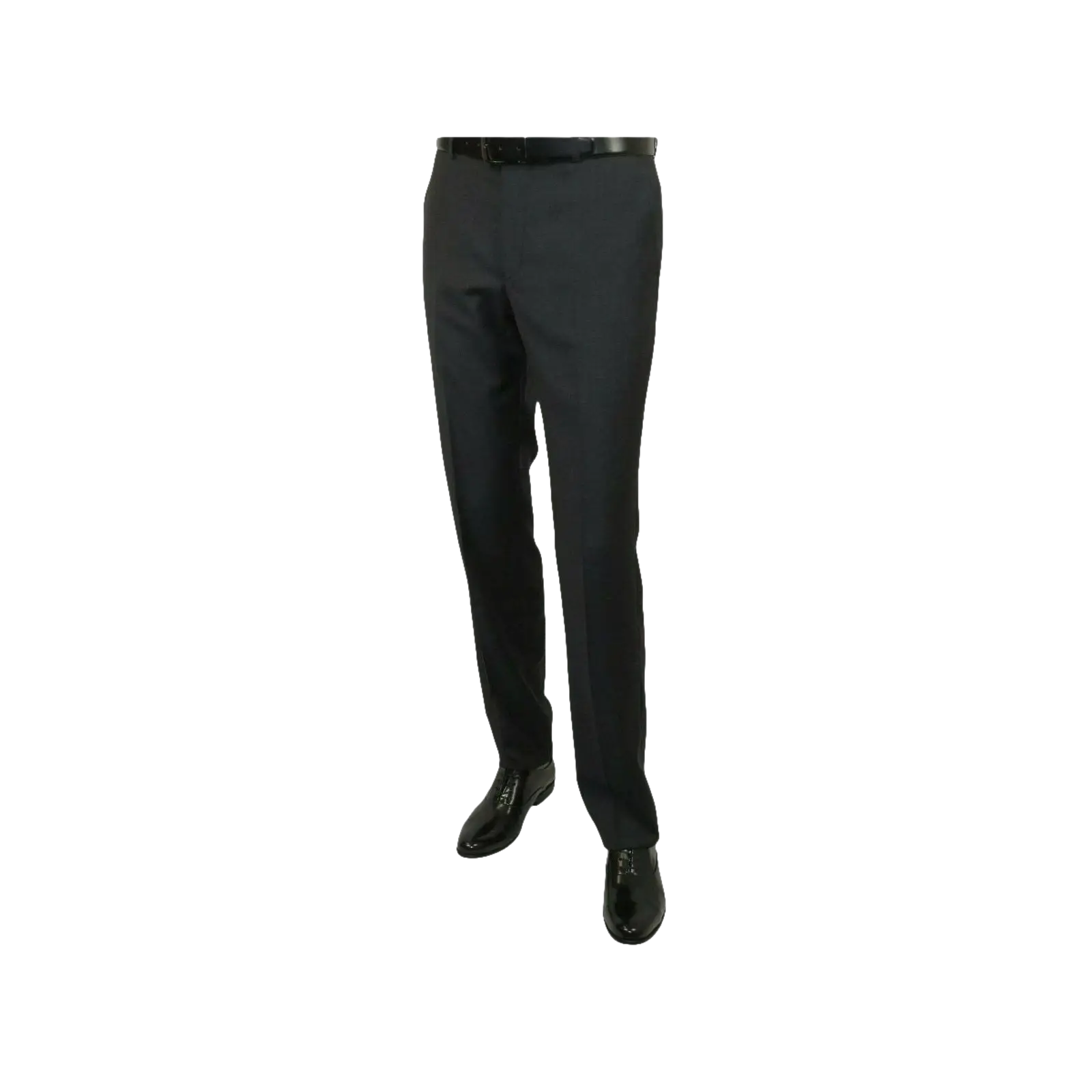 Mens MANTONI Flat Front Pants 100% Wool Super 140's Classic Fit 46306 - 3 Charcoal - J.Valintin Men's Wear Legend - 8336