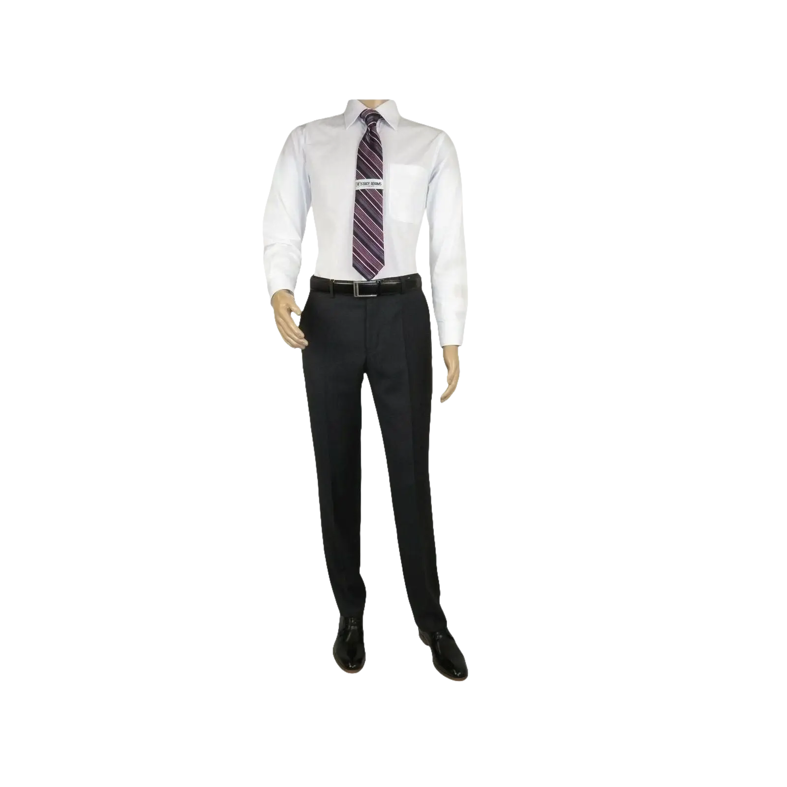 Mens MANTONI Flat Front Pants 100% Wool Super 140's Classic Fit 46306 - 3 Charcoal - J.Valintin Men's Wear Legend - 8336