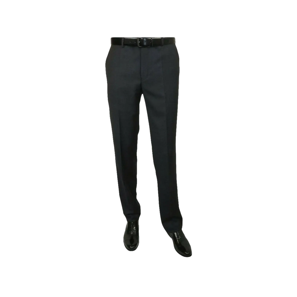 Mens MANTONI Flat Front Pants 100% Wool Super 140's Classic Fit 46306 - 3 Charcoal - J.Valintin Men's Wear Legend - 8336