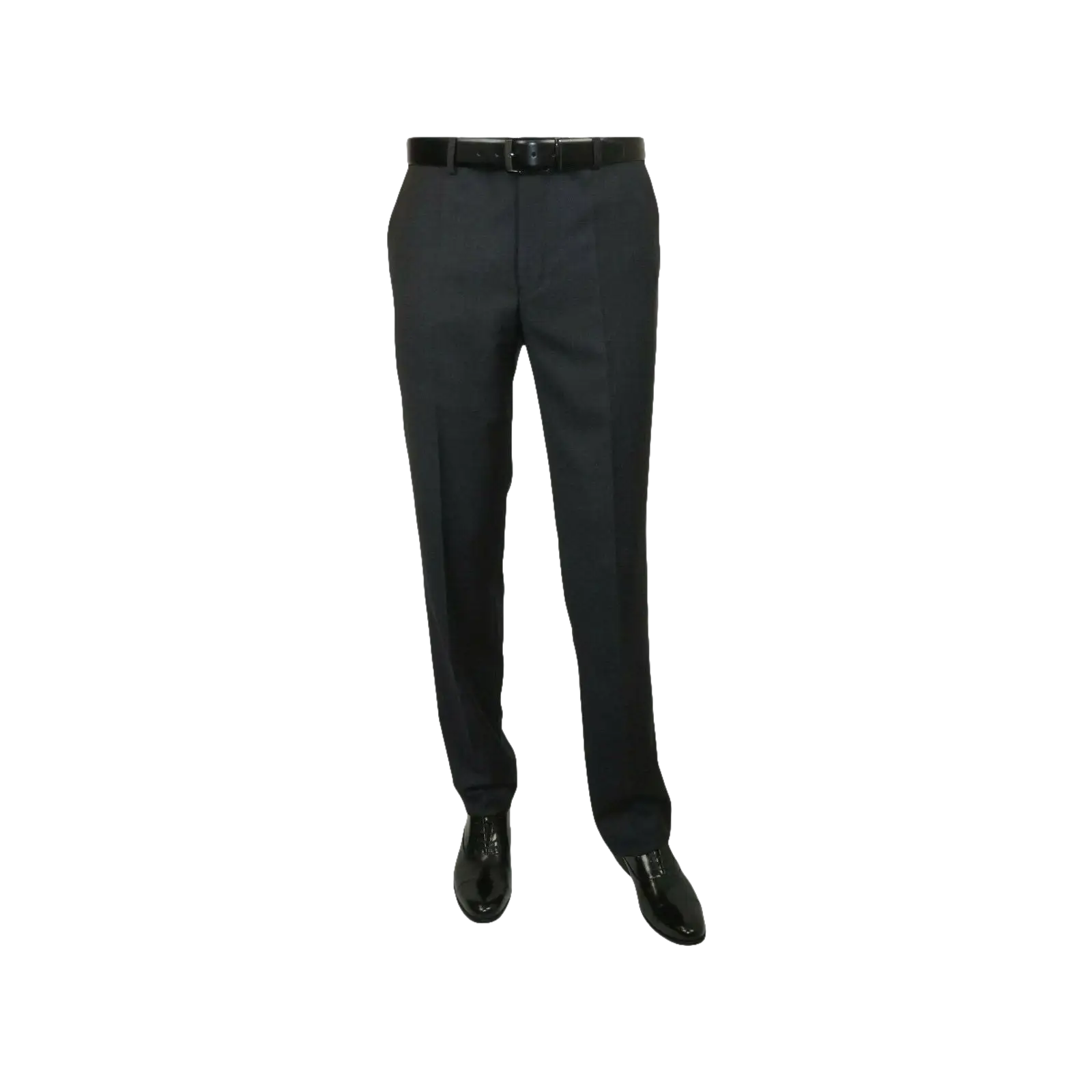 Mens MANTONI Flat Front Pants 100% Wool Super 140's Classic Fit 46306 - 3 Charcoal - J.Valintin Men's Wear Legend - 8336
