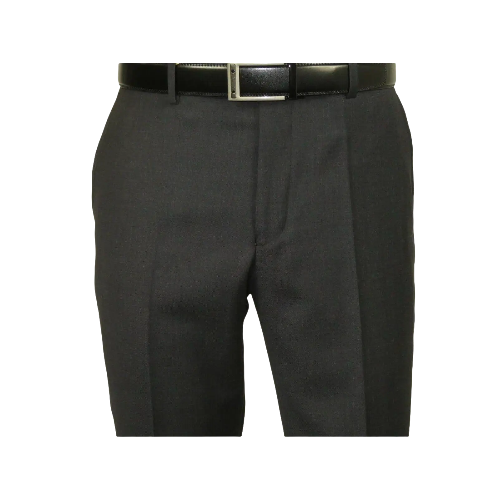 Mens MANTONI Flat Front Pants 100% Wool Super 140's Classic Fit 46306 - 3 Charcoal - J.Valintin Men's Wear Legend - 8336