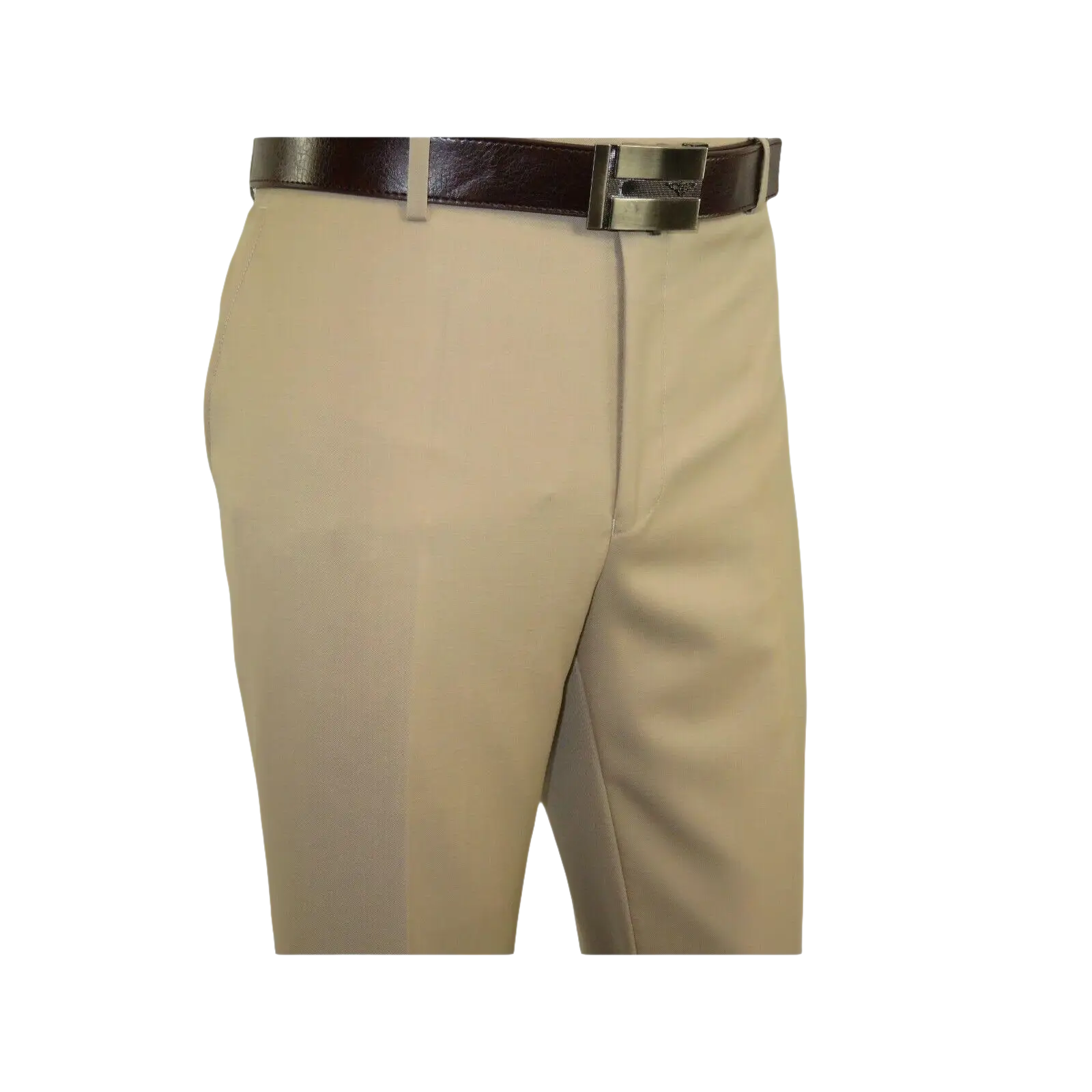 Mens MANTONI Flat Front Pants All Wool Super 140's Classic Fit 40901 Beige - J.Valintin Men's Wear Legend - 19268