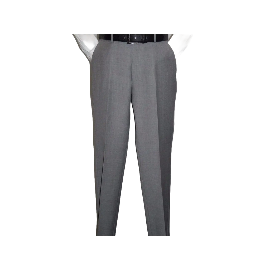 Mens Mantoni Flat Front Pants All Wool Super 140's Classic Fit 46306 - 2 Gray - J.Valintin Men's Wear Legend - 19267