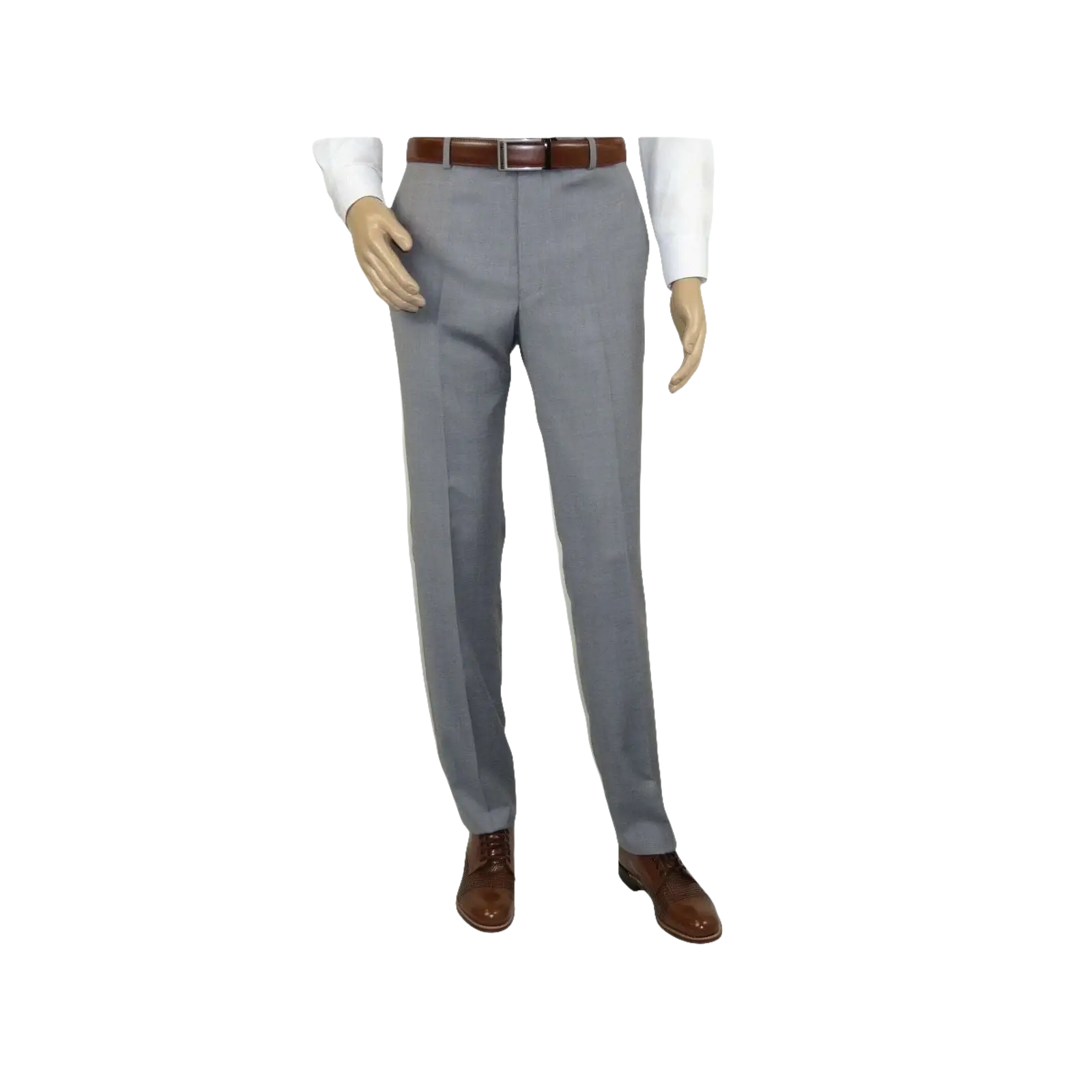 Mens Mantoni Flat Front Pants All Wool Super 140's Classic Fit 46306 - 2 Gray - J.Valintin Men's Wear Legend - 19267