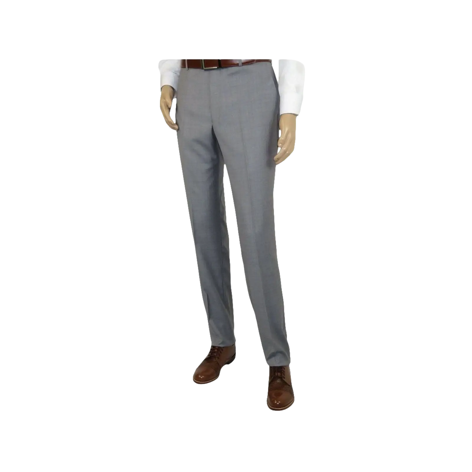 Mens Mantoni Flat Front Pants All Wool Super 140's Classic Fit 46306 - 2 Gray - J.Valintin Men's Wear Legend - 19267