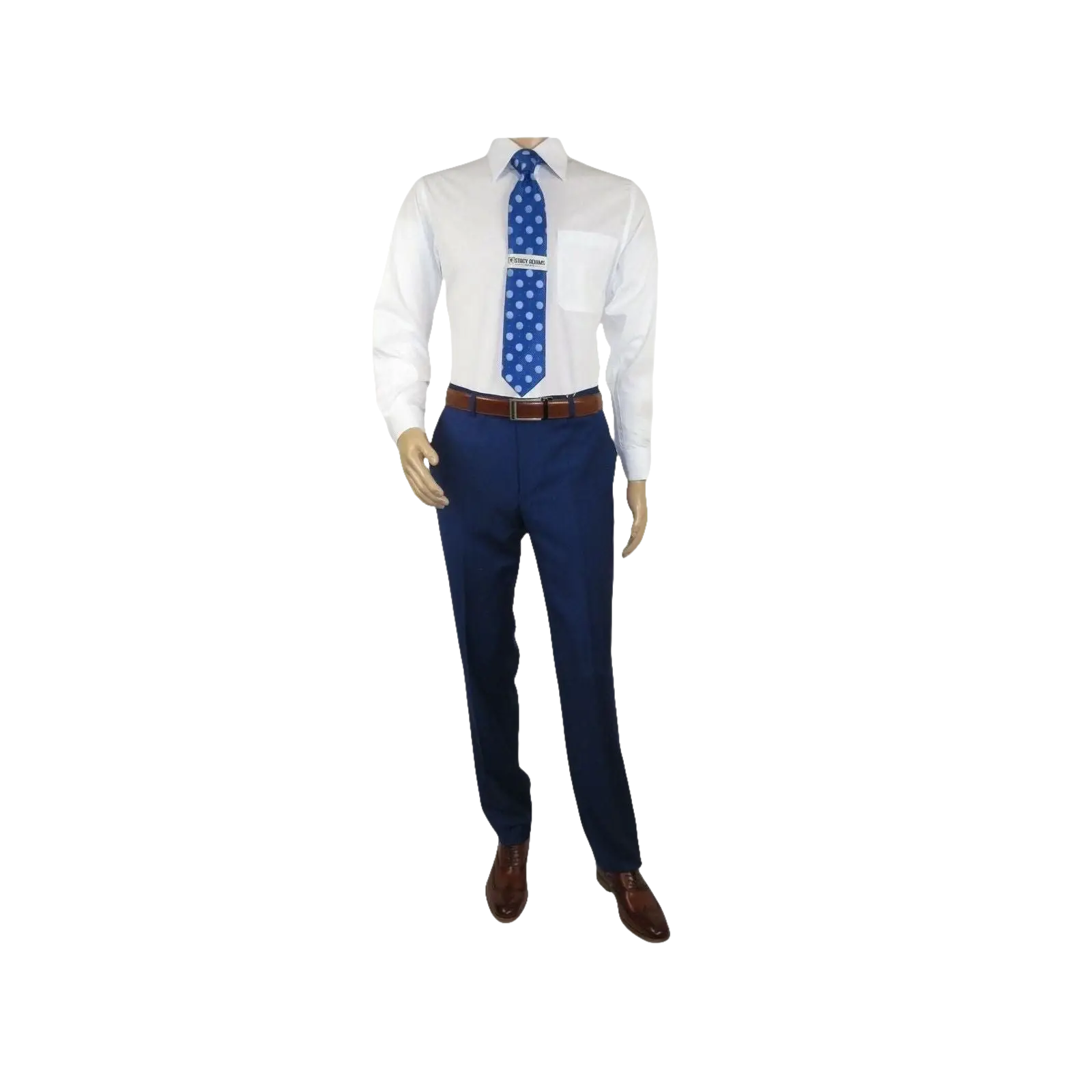 Mens Mantoni Flat Front Trousers Wool Super 140s Classic Fit 40901 French Blue - J.Valintin Men's Wear Legend - 2662