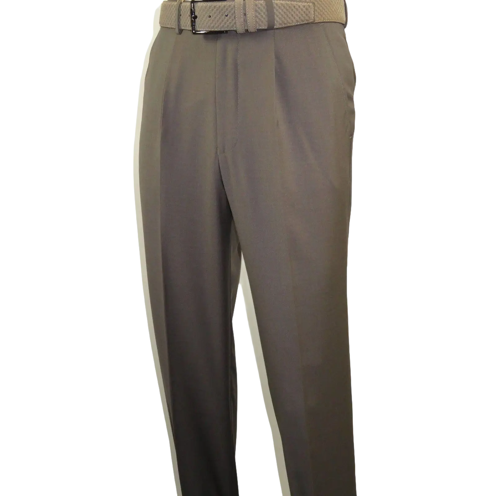 Mens MANTONI Pleated Dress Pants 100% Wool Super 140's Classic Fit 40901 Taupe - J.Valintin Men's Wear Legend - 19321