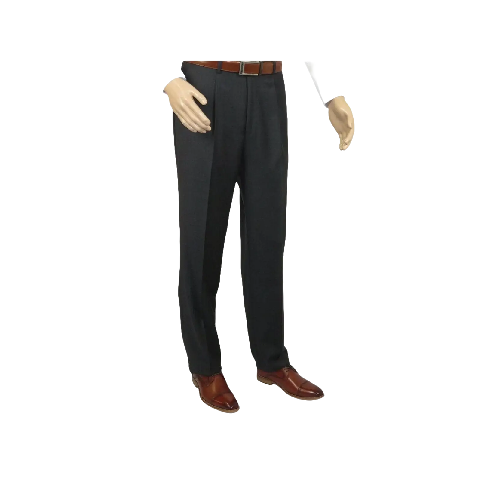 Men's MANTONI Pleated Pants 100% Wool Super 140's Classic Fit 46306 - 3 Charcoal - J.Valintin Men's Wear Legend - 8308