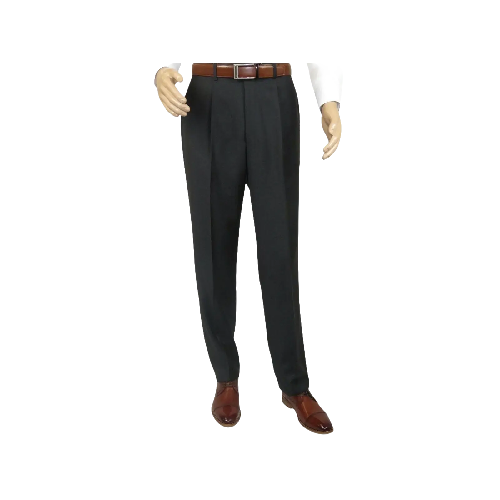 Men's MANTONI Pleated Pants 100% Wool Super 140's Classic Fit 46306 - 3 Charcoal - J.Valintin Men's Wear Legend - 8308