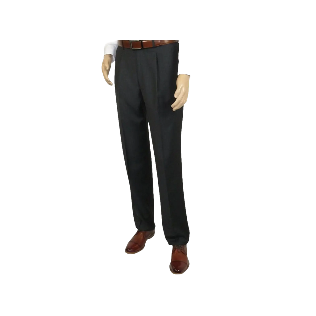 Men's MANTONI Pleated Pants 100% Wool Super 140's Classic Fit 46306 - 3 Charcoal - J.Valintin Men's Wear Legend - 8308