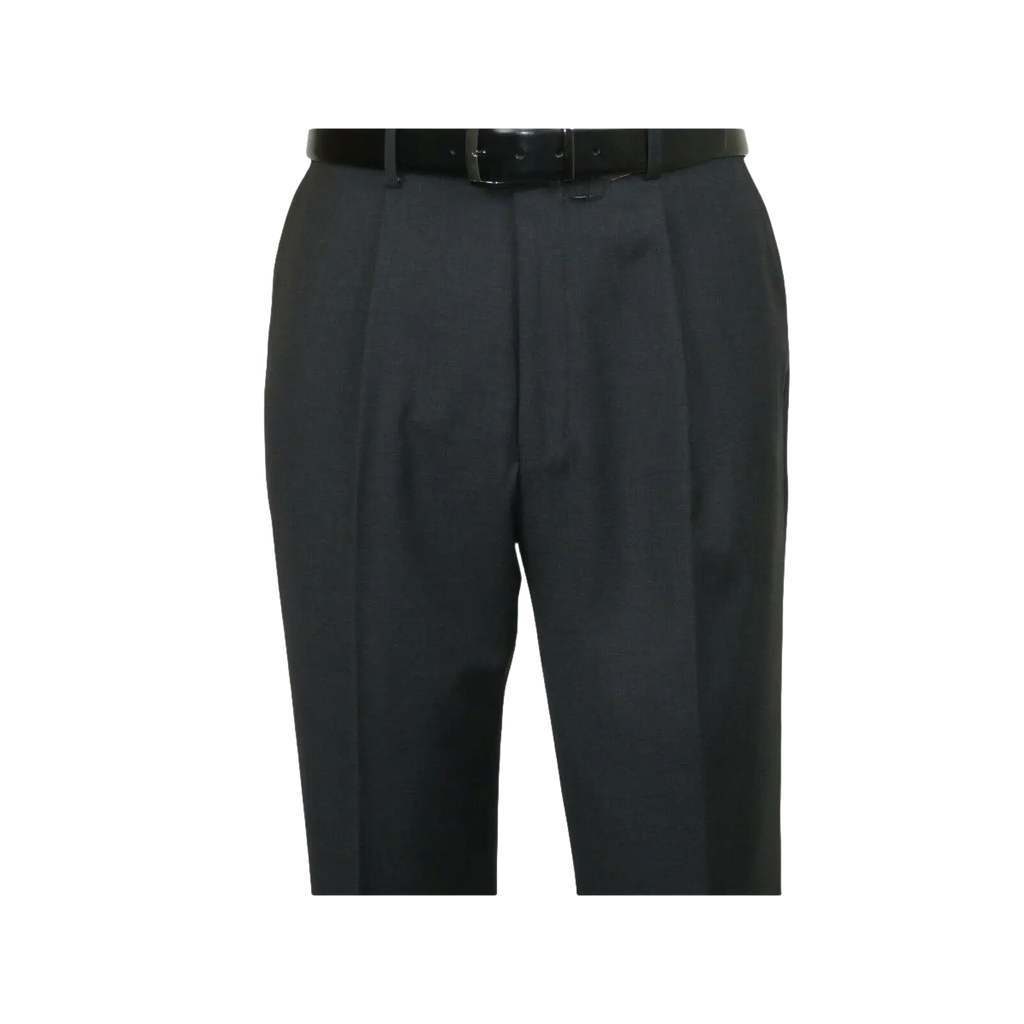 Men's MANTONI Pleated Pants 100% Wool Super 140's Classic Fit 46306 - 3 Charcoal - J.Valintin Men's Wear Legend - 8308