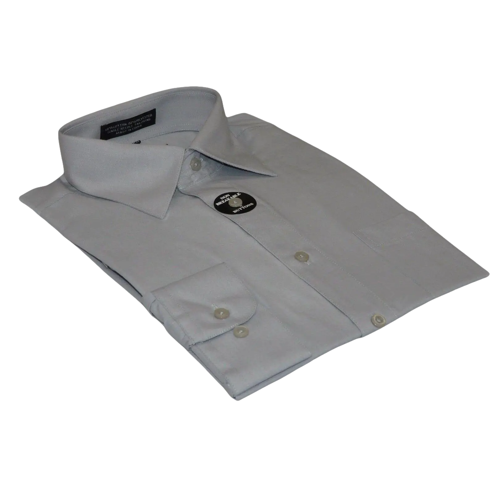 Mens Milani dress shirt soft cotton Blend easy wash business long sleeves Gray - J.Valintin Men's Wear Legend - 17419