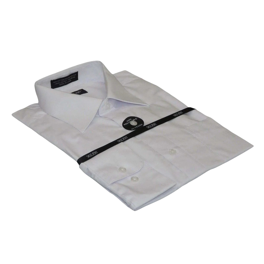 Mens Milani dress shirt soft cotton Blend easy wash business long sleeves white - J.Valintin Men's Wear Legend - 1353