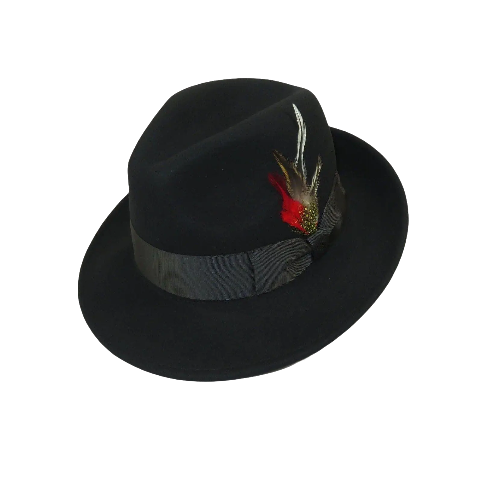 Men's Milani Wool Fedora Hat Soft Crushable Lined FD219 Black - J.Valintin Men's Wear Legend - FD219 - black - S