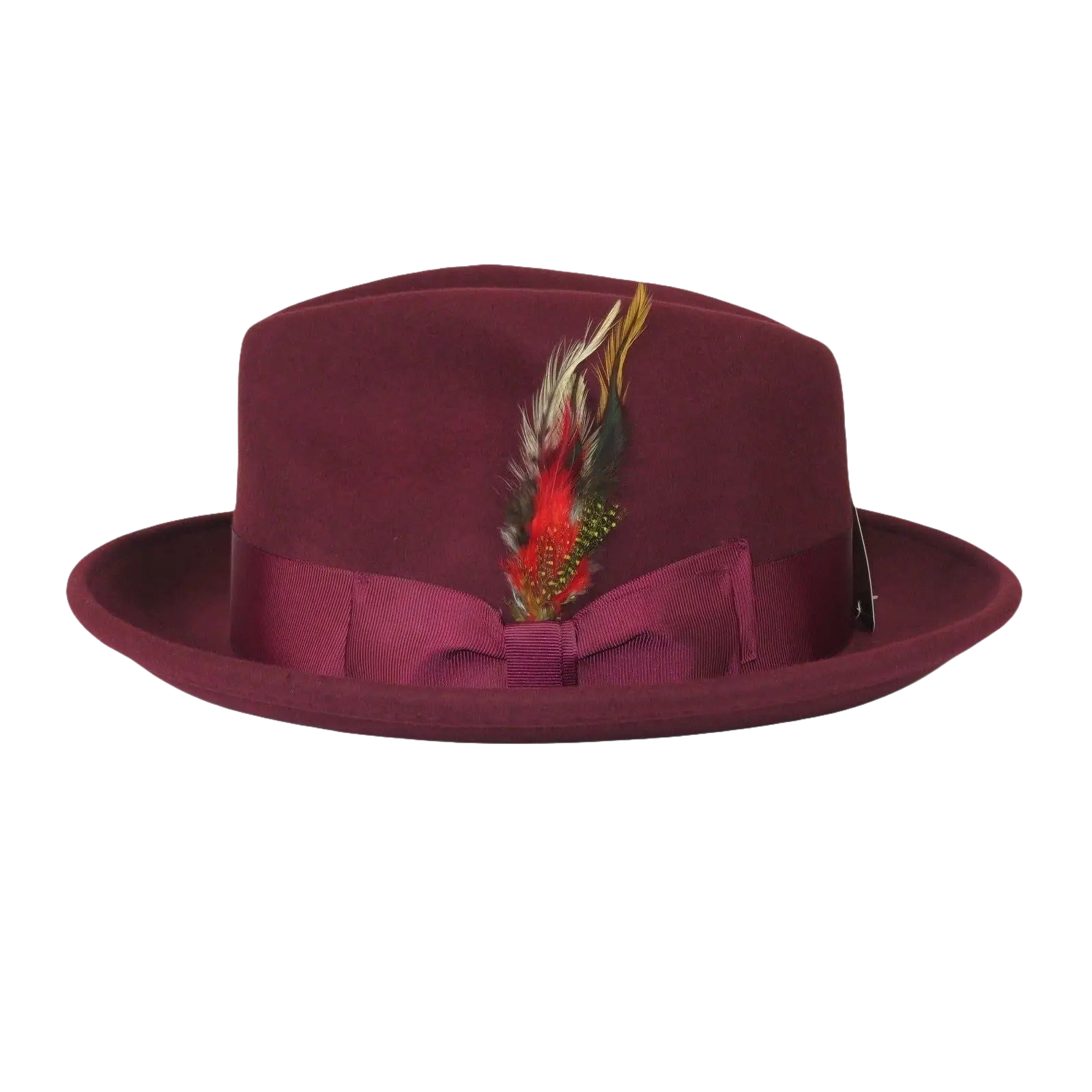 Men's Milani Wool Fedora Hat Soft Crushable Lined FD219 Burgundy - J.Valintin Men's Wear Legend - FD219 - Burgundy - S