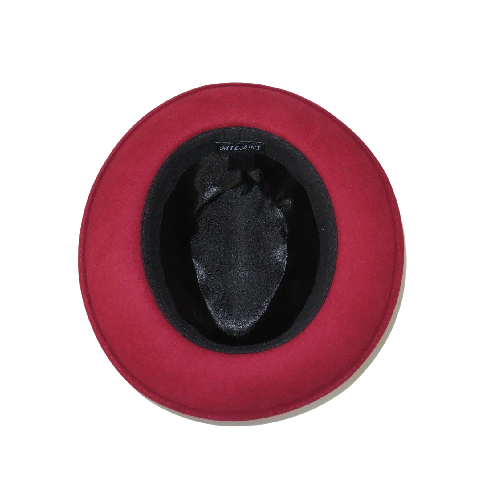 Men's Milani Wool Fedora Hat Soft Crushable Lined FD219 Red Wine - J.Valintin Men's Wear Legend - FD219 - Red - S