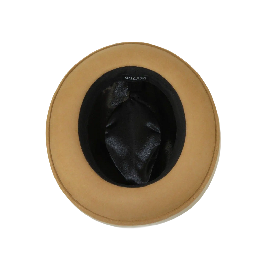Men's Milani Wool Fedora Hat Soft Crushable Lined FD219 Tan Camel - J.Valintin Men's Wear Legend - FD219 - Tan - S