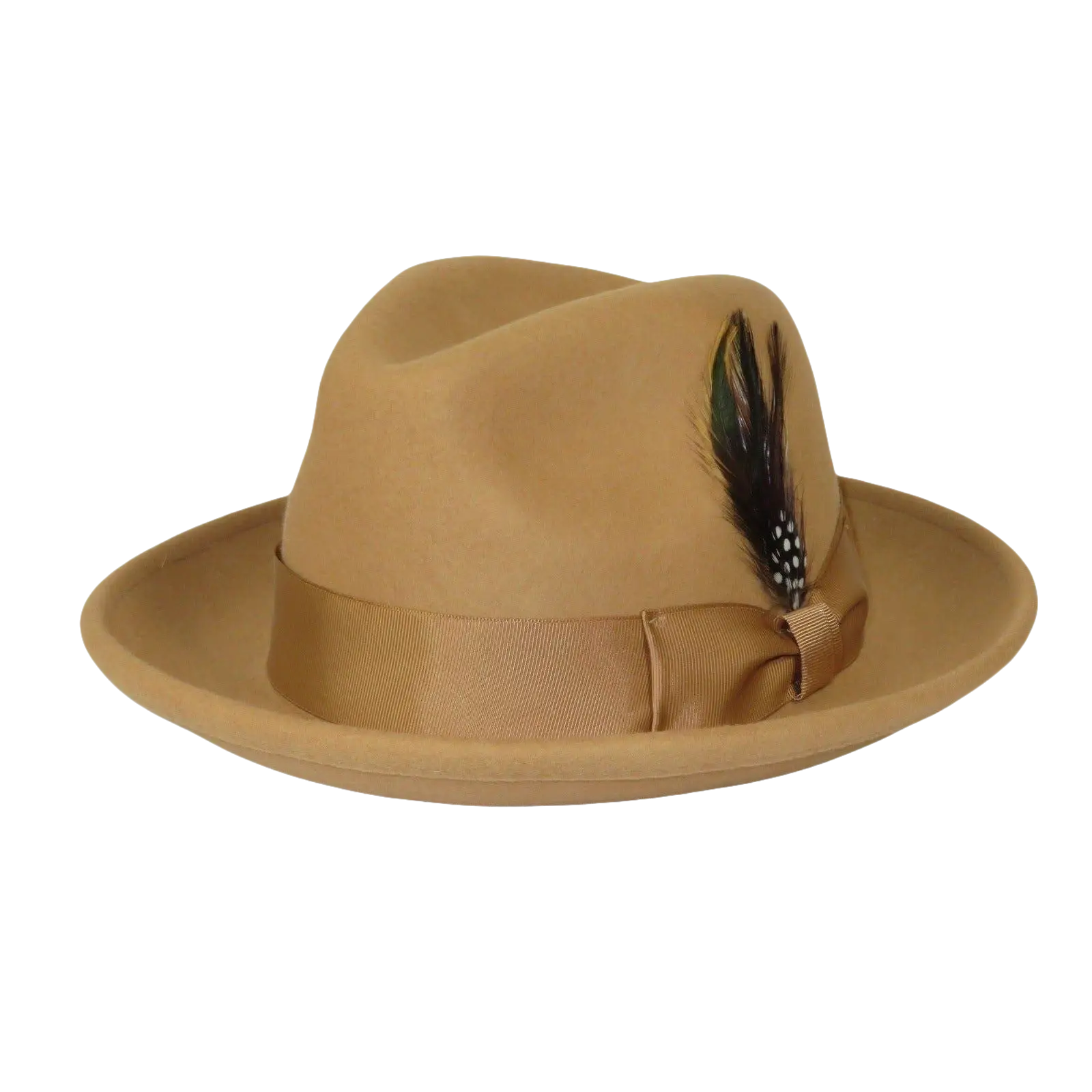 Men's Milani Wool Fedora Hat Soft Crushable Lined FD219 Tan Camel - J.Valintin Men's Wear Legend - FD219 - Tan - S