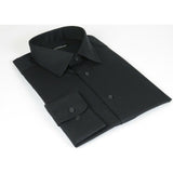 Mens Mondego 100% Cotton Dress Formal Classic shirt Long Sleeves sn300 black New - J.Valintin Men's Wear Legend - 4257
