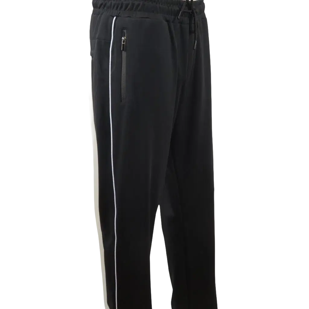 Men's Monte Carlo Turkey Jogging Suit 2pc Jump Set Stretchable 95164 Black - J.Valintin Men's Wear Legend - 95164 - Black - M