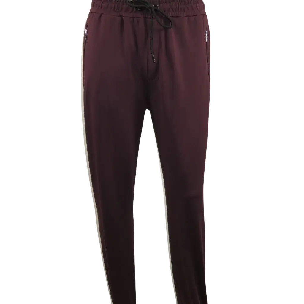 Men's Monte Carlo Turkey Jogging Suit 2pc Jump Set Stretchable 95164 Burgundy - J.Valintin Men's Wear Legend - 95164 - Burg - M