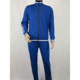 Men's Monte Carlo Turkey Jogging Suit 2pc Jump Set Stretchable 95183 Royal Blue - J.Valintin Men's Wear Legend - 95183 - Royal - M