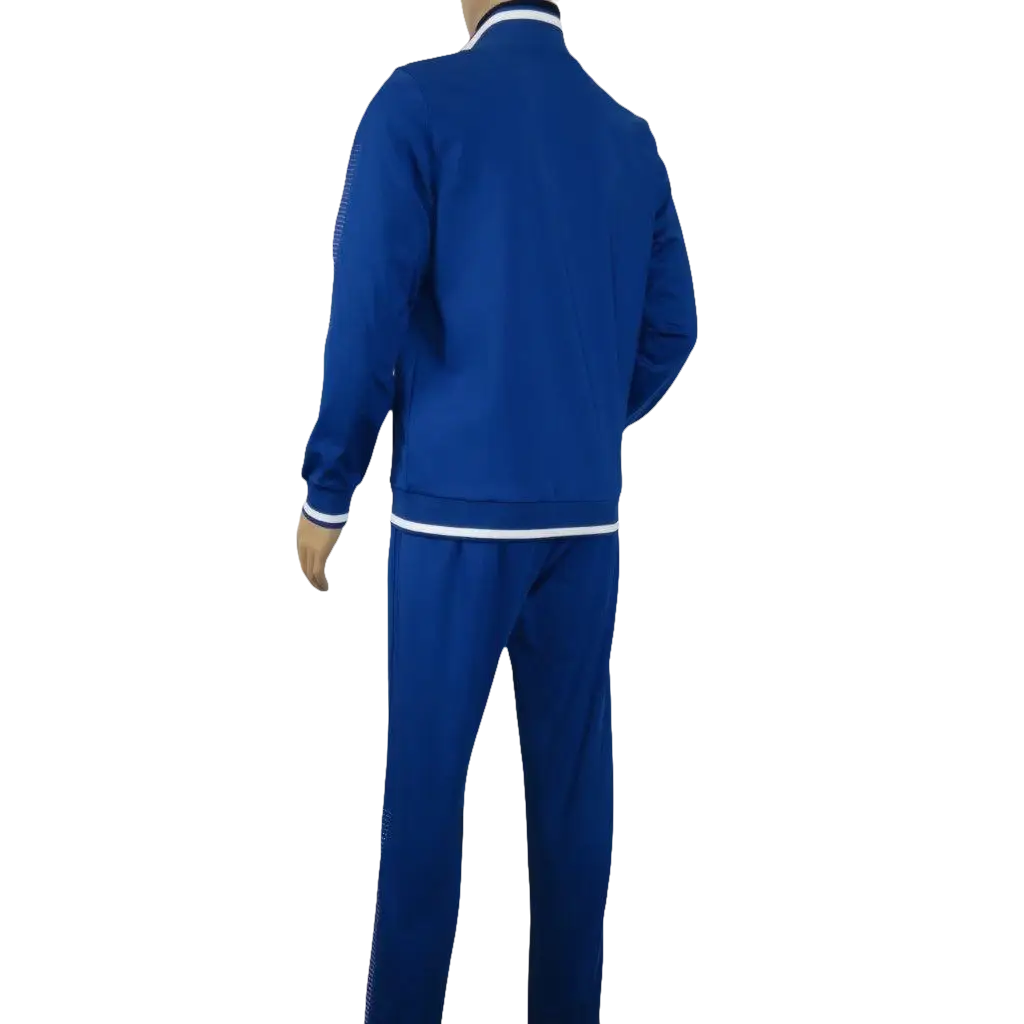 Men's Monte Carlo Turkey Jogging Suit 2pc Jump Set Stretchable 95183 Royal Blue - J.Valintin Men's Wear Legend - 95183 - Royal - M