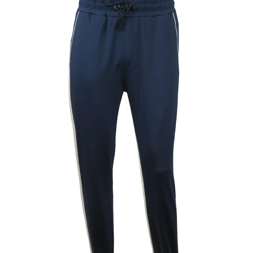 Men's Monte Carlo Turkey Jogging Suit 2pc Jump Set Stretchable 95192 Blue White - J.Valintin Men's Wear Legend - 95192 - Blue White - M
