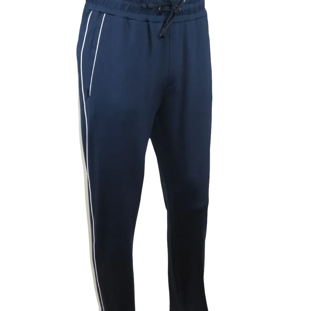 Men's Monte Carlo Turkey Jogging Suit 2pc Jump Set Stretchable 95192 Blue White - J.Valintin Men's Wear Legend - 95192 - Blue White - M