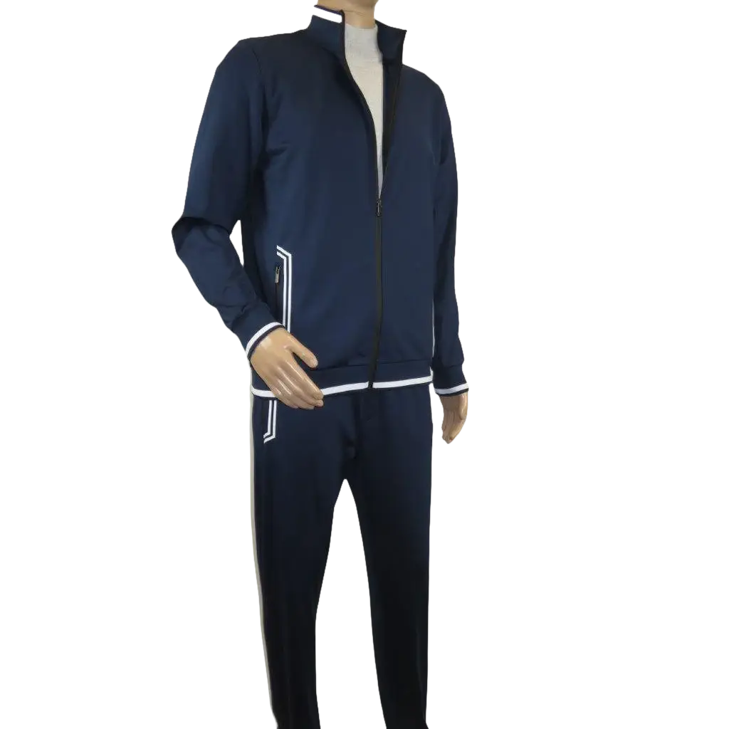 Men's Monte Carlo Turkey Jogging Suit 2pc Jump Set Stretchable 95209 Navy Blue - J.Valintin Men's Wear Legend - 95209 - Navy - M