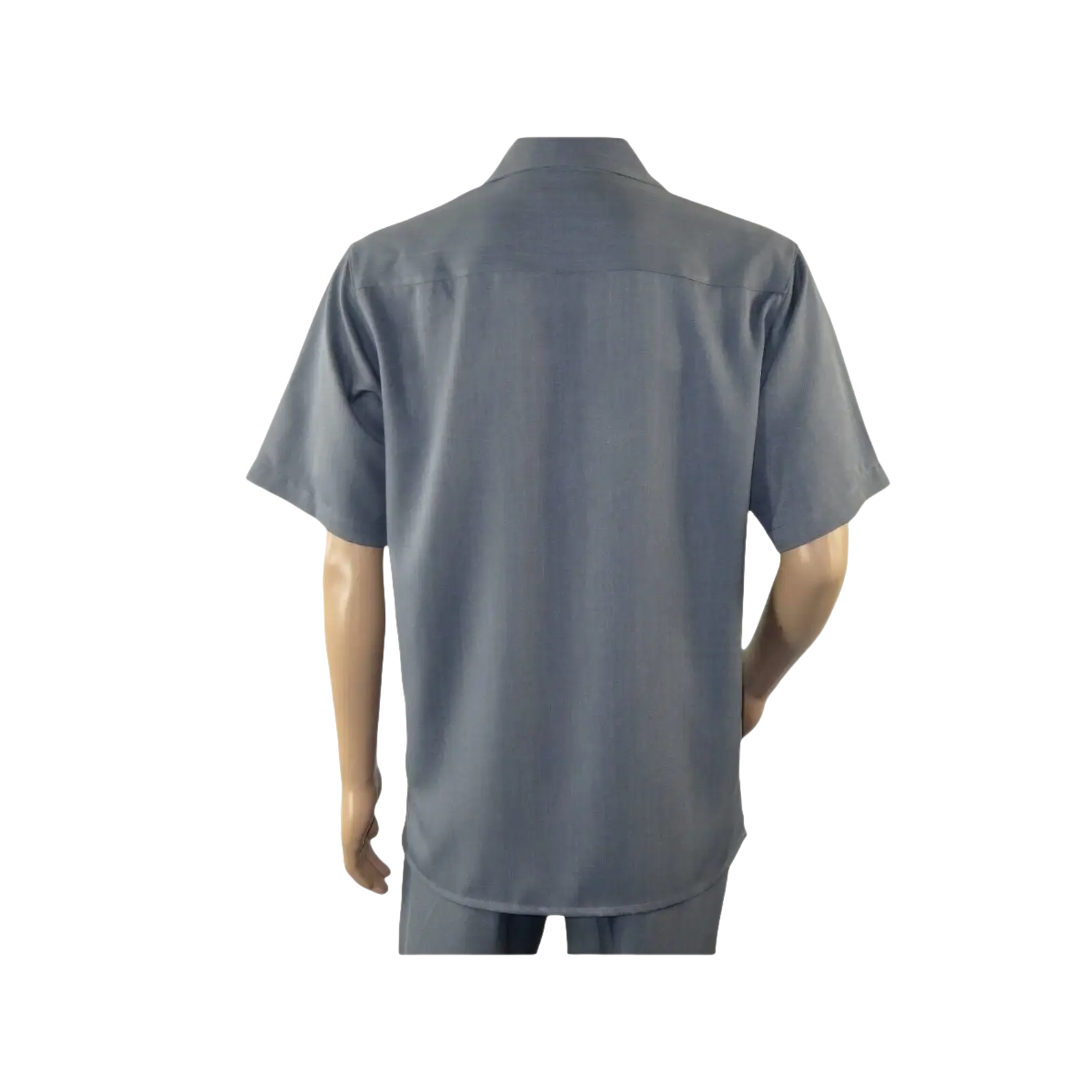 Mens MONTIQUE 2pc Walking Leisure Suit Matching Set Short Sleeves 696 Solid Gray - J.Valintin Men's Wear Legend - 95760